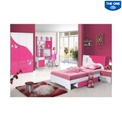 Bộ Giường Tủ Cho Bé Gái GNE02