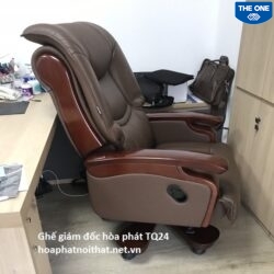 Ghế giám đốc TQ24 cỡ đại, màu nâu có cơ chế hãm ngả